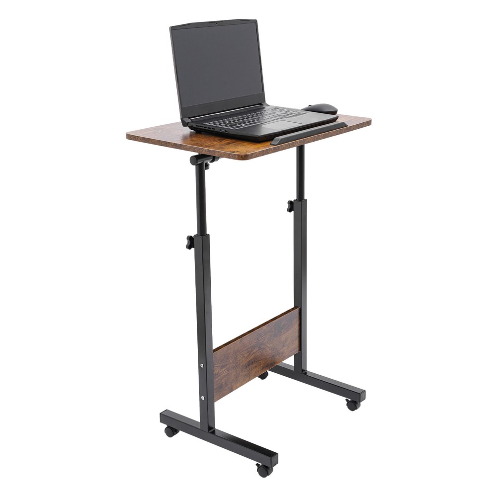 Adjustable Height Standing Desk Portable Rolling Computer Stand with 4 wheels