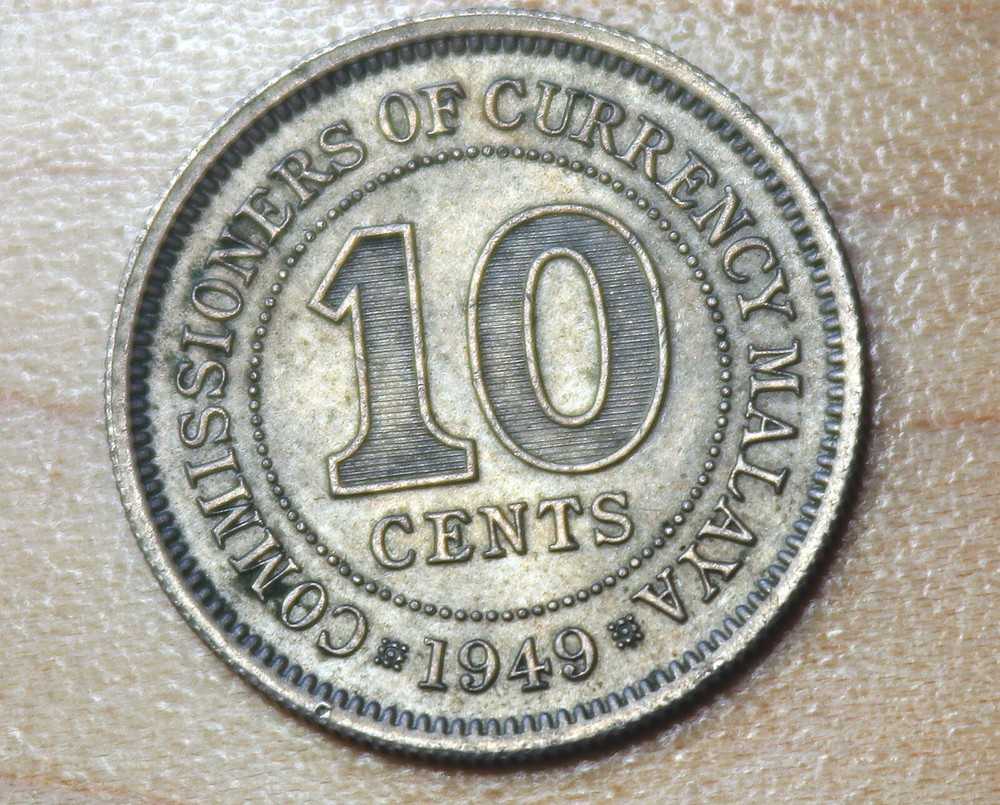 1949 Malaya 10 Cents