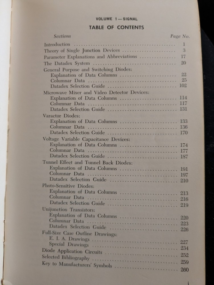General Purpose/Signal Diode Reference Book- Datadex 1st Ed. 1965