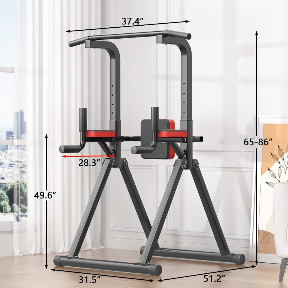 Foldable Power Tower Adjustable Multifunction Pull Up Bar Tower Station