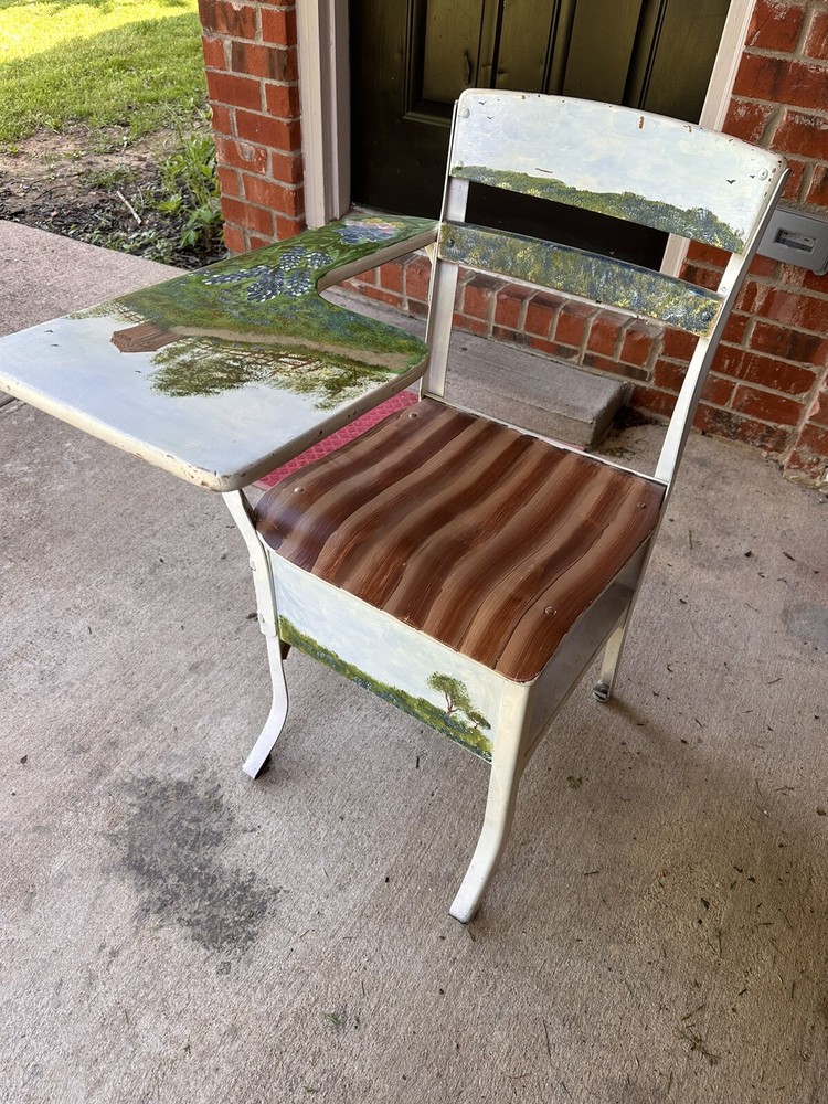 vintage school desk