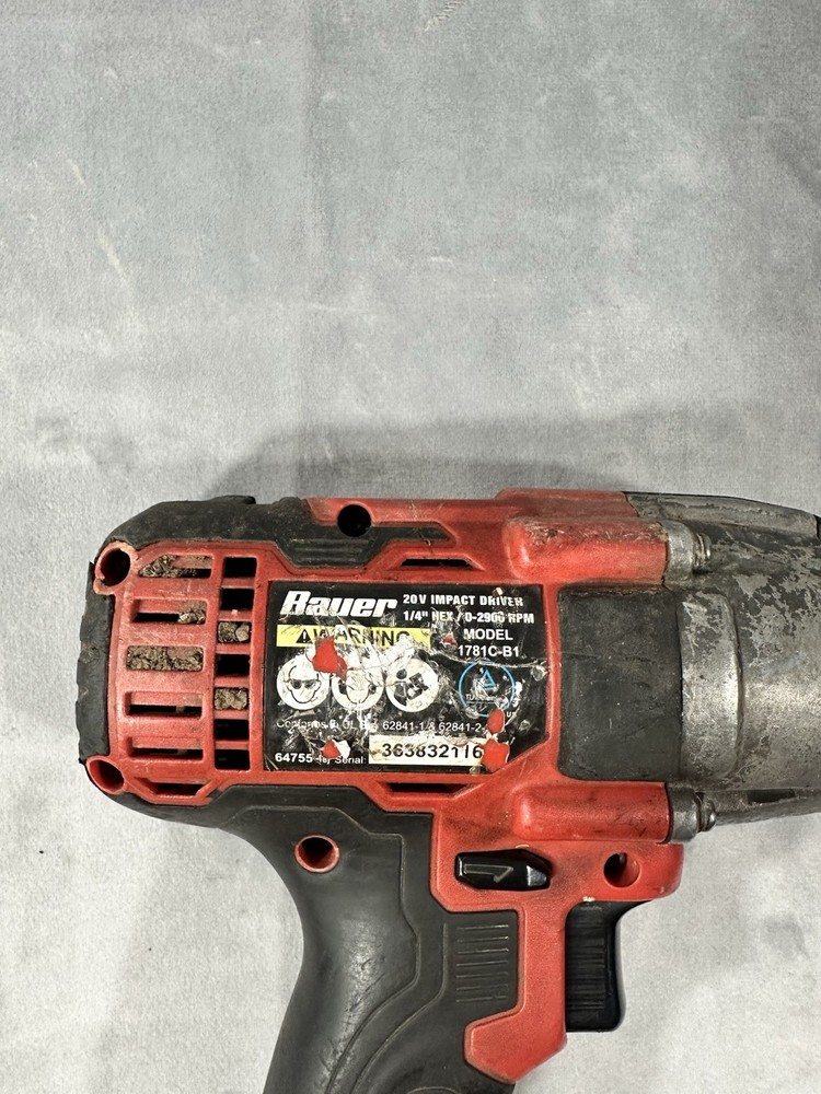 BAUER 1781C 20V Cordless 1/4 in. Hex Compact Impact Driver Tool Only