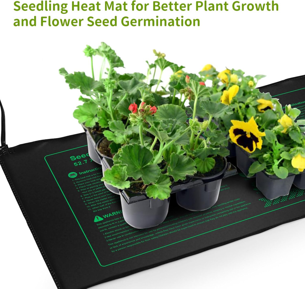 2 Pack Seedling Heat Mat, Waterproof Germination Heating Pad for Plants