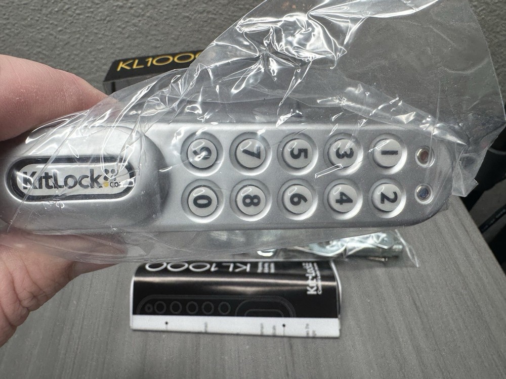 Kitlock by Codelocks 1000 SG KL1000 Keypad Lock, Silver Grey New Open Box