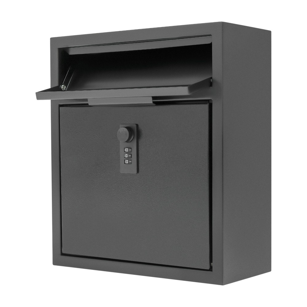 Wall-Mounted Mailbox With Combination Lock for Secure Mail Storage