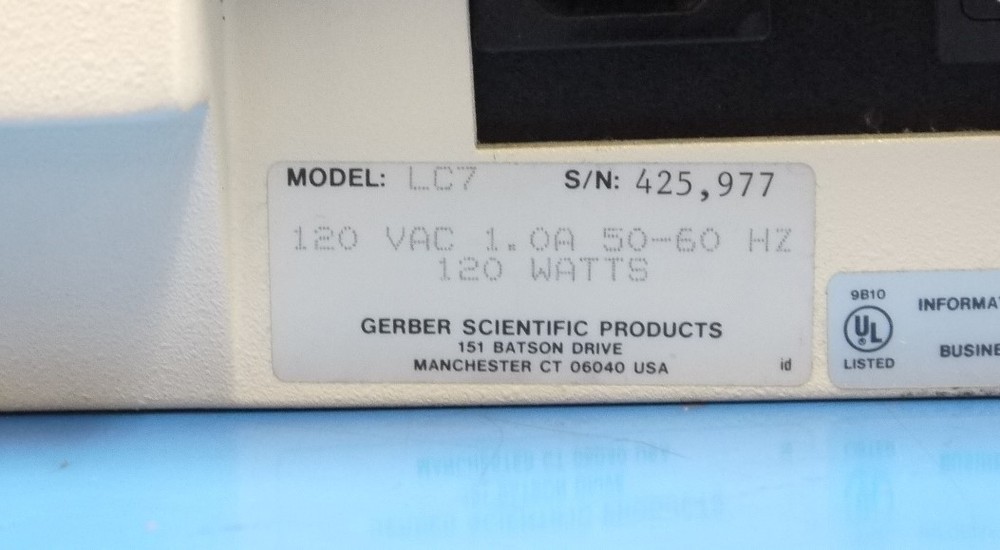 Signer By Gerber LC7 Plotter (For Parts)