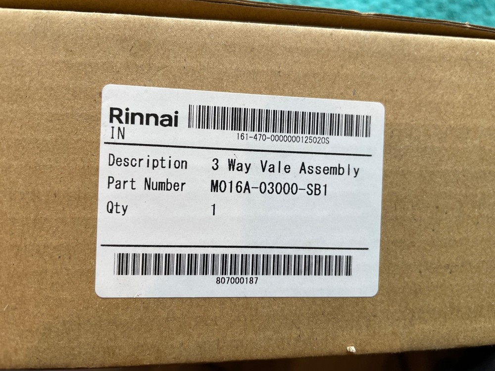 Rinnai 3 way Valve Assembly part# M01A-03000-SB1