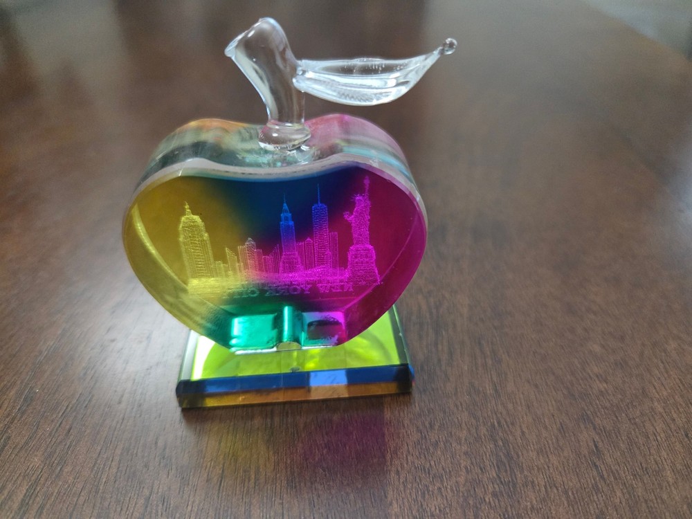 Solid Glass Apple New York