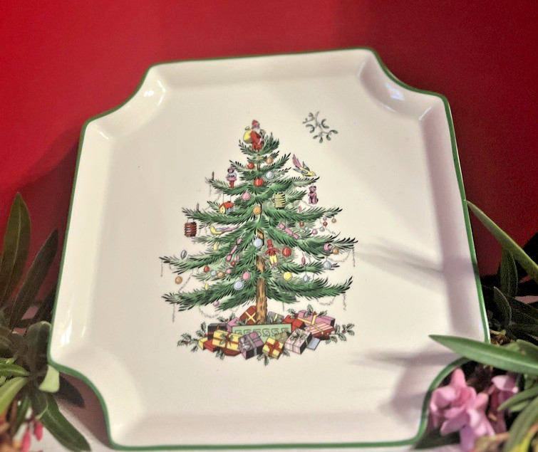 Spode Footed Christmas Cake Stand