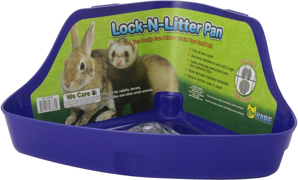 2 Pack Plastic Lock-N-Litter Pan for Small Pets - Size Regular