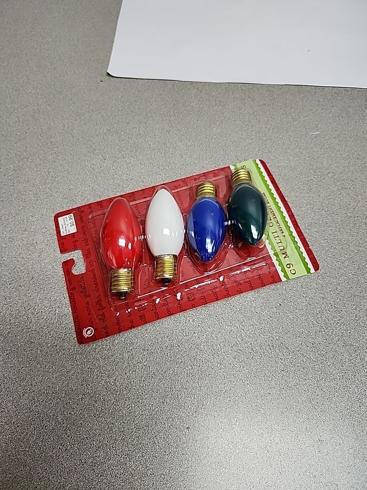 New ! 4 Counts C9 Multicolor Multicolor Ceramic Replacement Bulbs