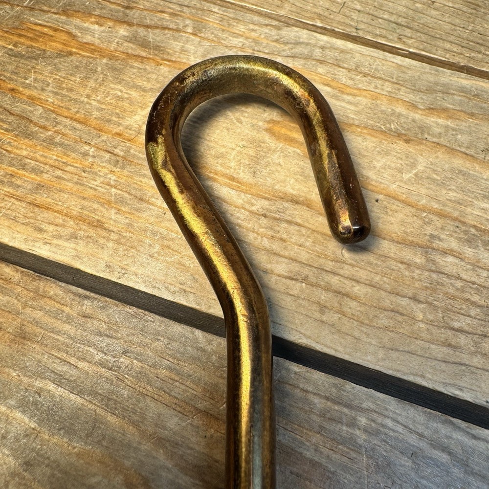 Brass Duck Flying Chimney Flue Damper Handle Pull Fireplace Hook Heavy