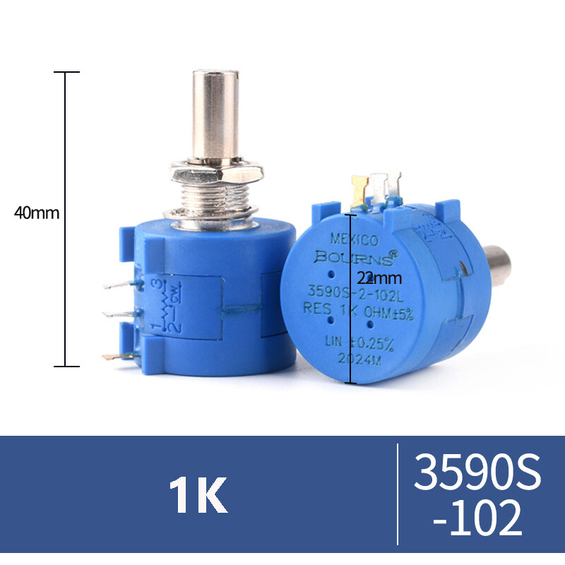 10 Turn Potentiometer 3590S Wirewound Variable Resistor Precision Multi-turn POT