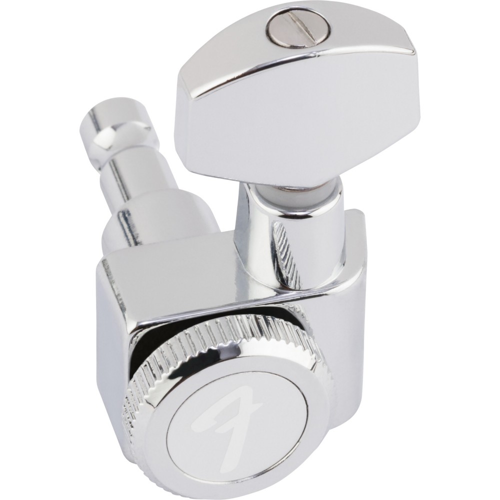 Fender Left-Handed Strat/Tele Locking Tuning Machine Set, Polished Chrome