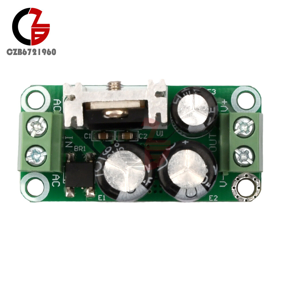 Single Regulated Power Supply Module DC 5/9/12/15/24V Rectifier Filter Board 1A