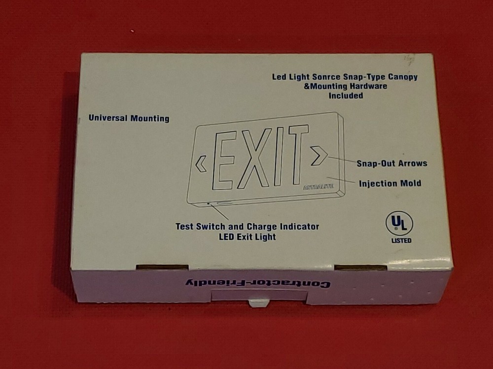 Astralite Exit Sign TP-U-R-W-EM