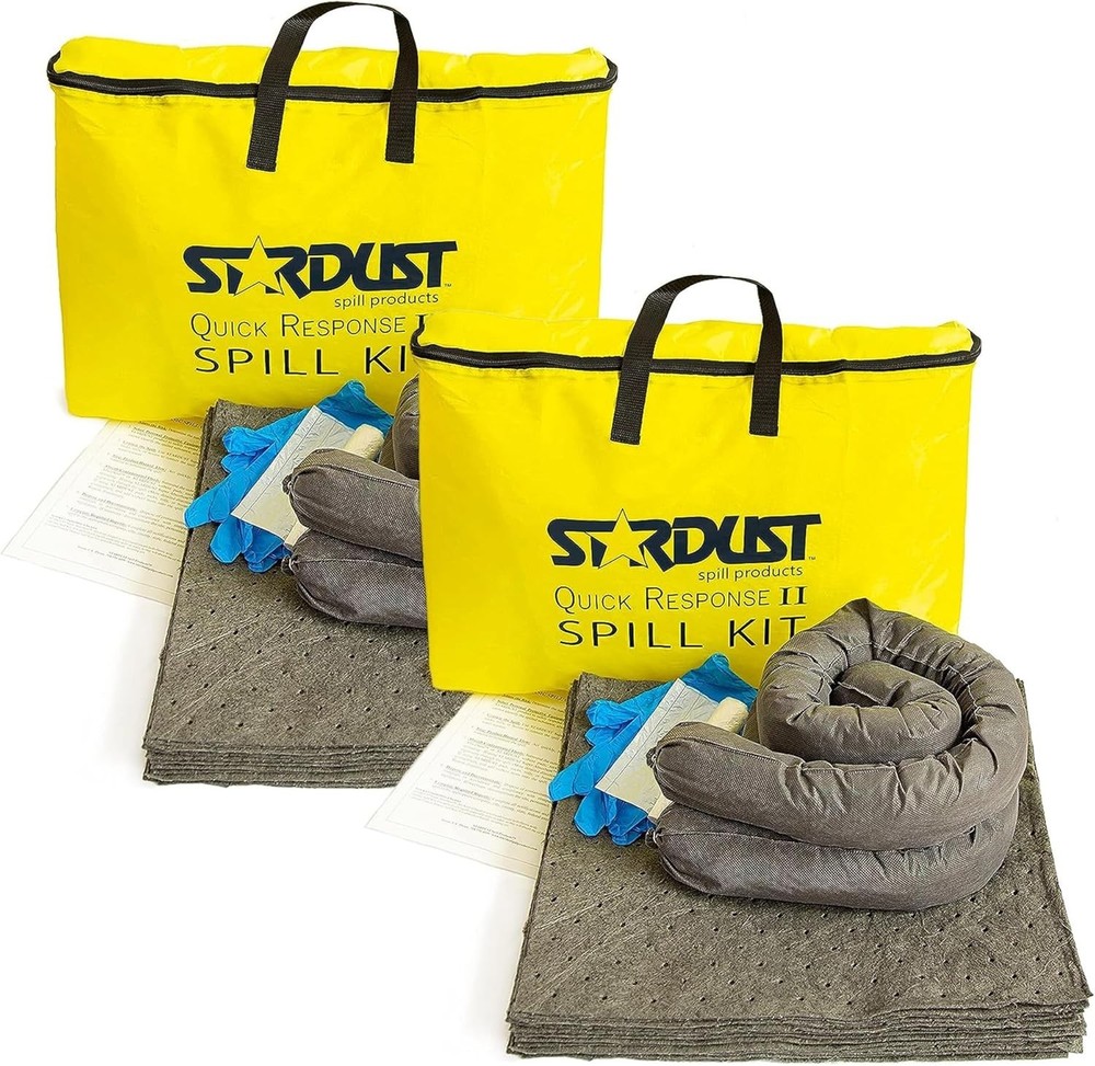 Stardust Quick Response Universal Spill Kit 2-Pack. Each Pack Includes: Yellow D