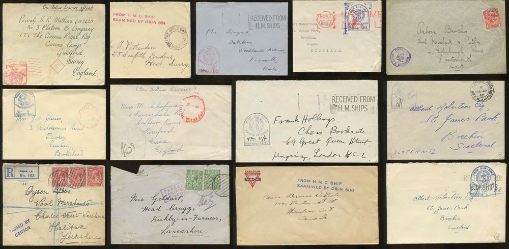 MARITIME NAVAL SHIPS CENSORS etc.. Envelopes Postmarks.. PRICED SINGLY