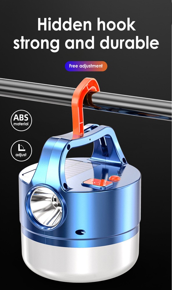 Solar-Powered LED Camping Light: Bright, Portable for Tent Use