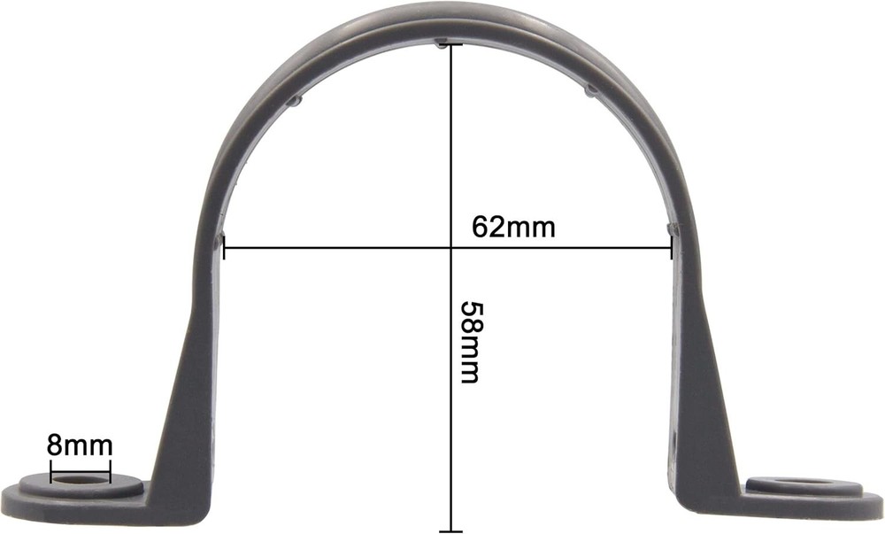6pcs PVC Pipe Conduit Strap 2 Inch Clamp for Cables, Listed, Durable