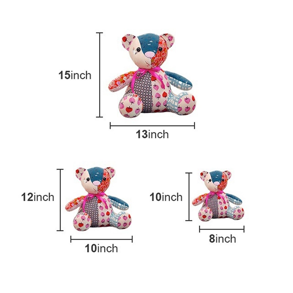 10 Pcs Memory Bear Sewing Patterns Template, Memory Bear Acrylic Template Rul...