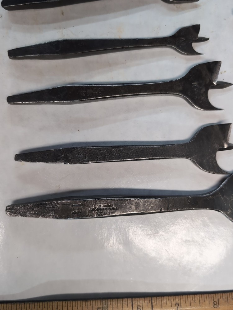 Graduated Center Point Brace Drill Bits Batwing Bat Wing Hand Forged Tool
