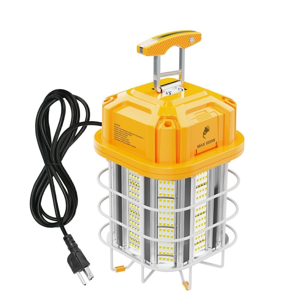 100W Linkable Construction Job Site Hanging Temporary Work Lights ON/Off Switch