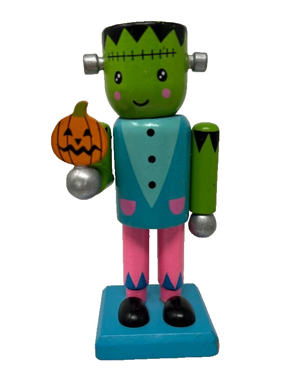 Frankenstein Blue Pink Nutcracker Halloween Prop Decoration Figure