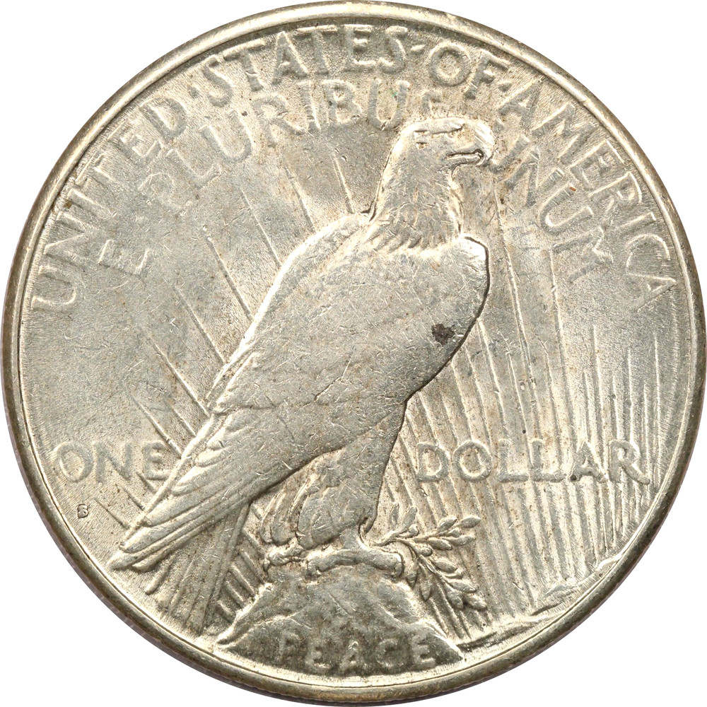 1928-S Peace Silver Dollar, About Uncirculated AU