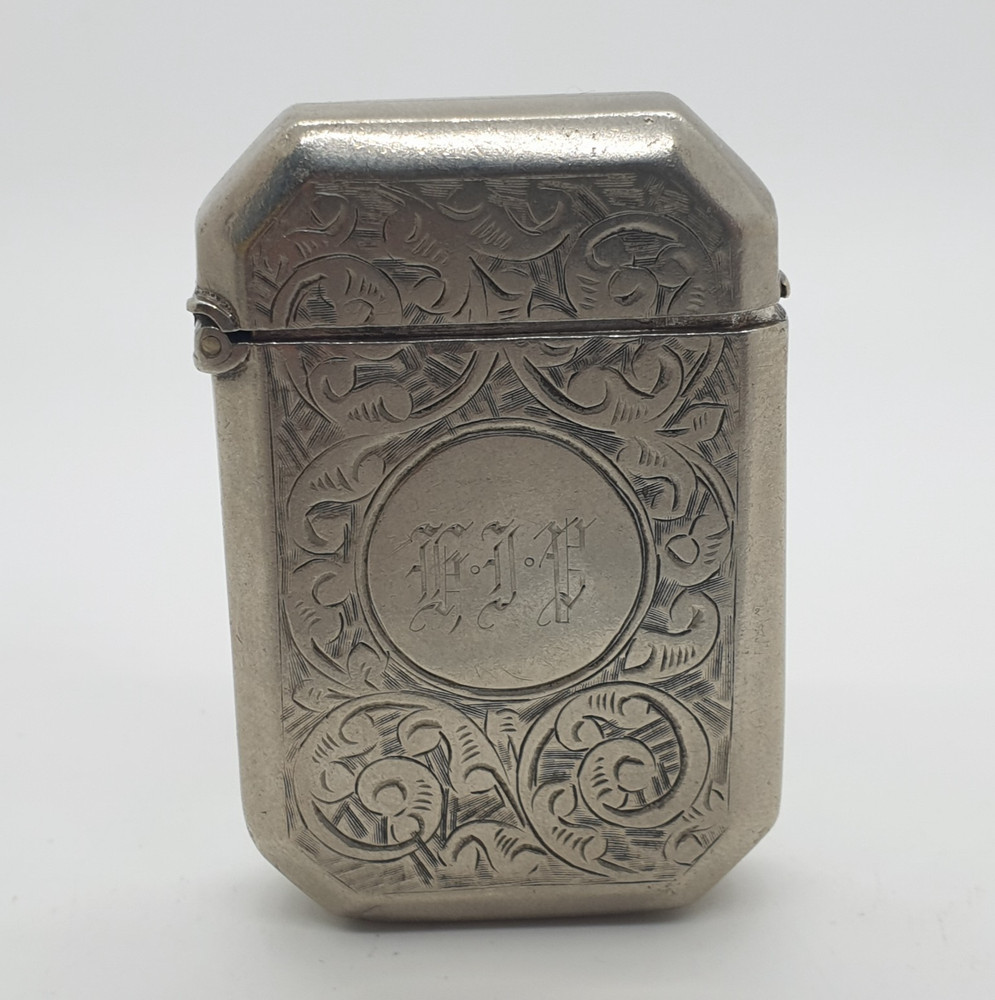 Silver-Plated Vesta Case Match Holder AE1