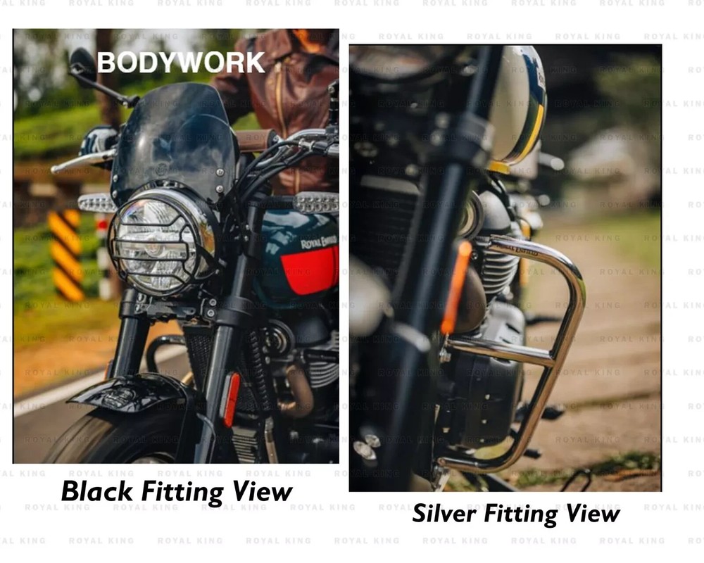Royal Enfield Interceptor, GT, "Bear 650 Black Large Engine Guard"