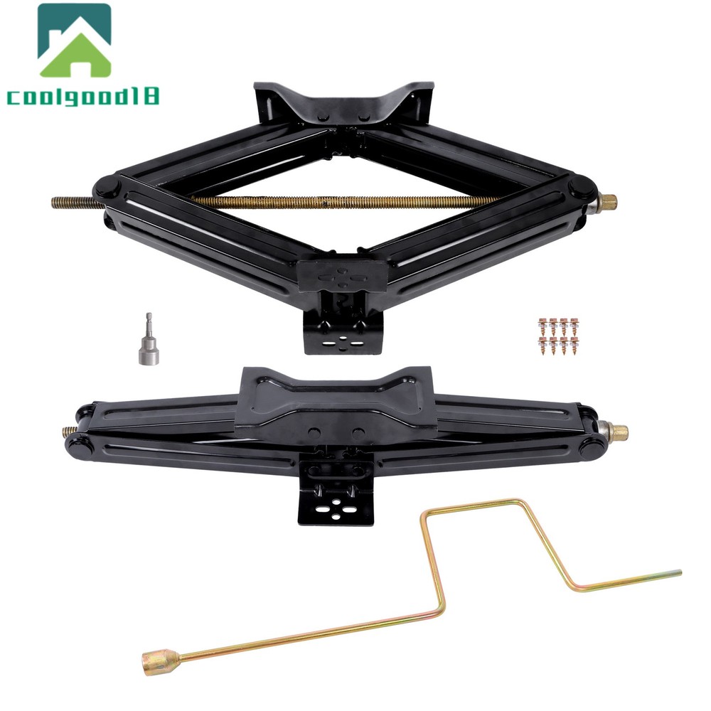 2 Set RV Stabilizer Leveling Scissor Jacks 5000lbs w/socket & hardware