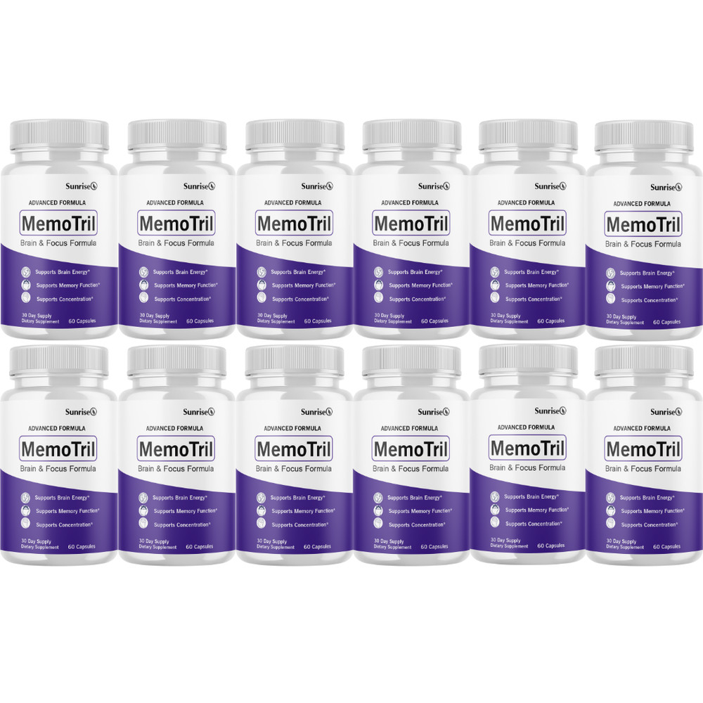 MemoTril Brain Energy Support, (12 Pack) Official Memory Function Supplement