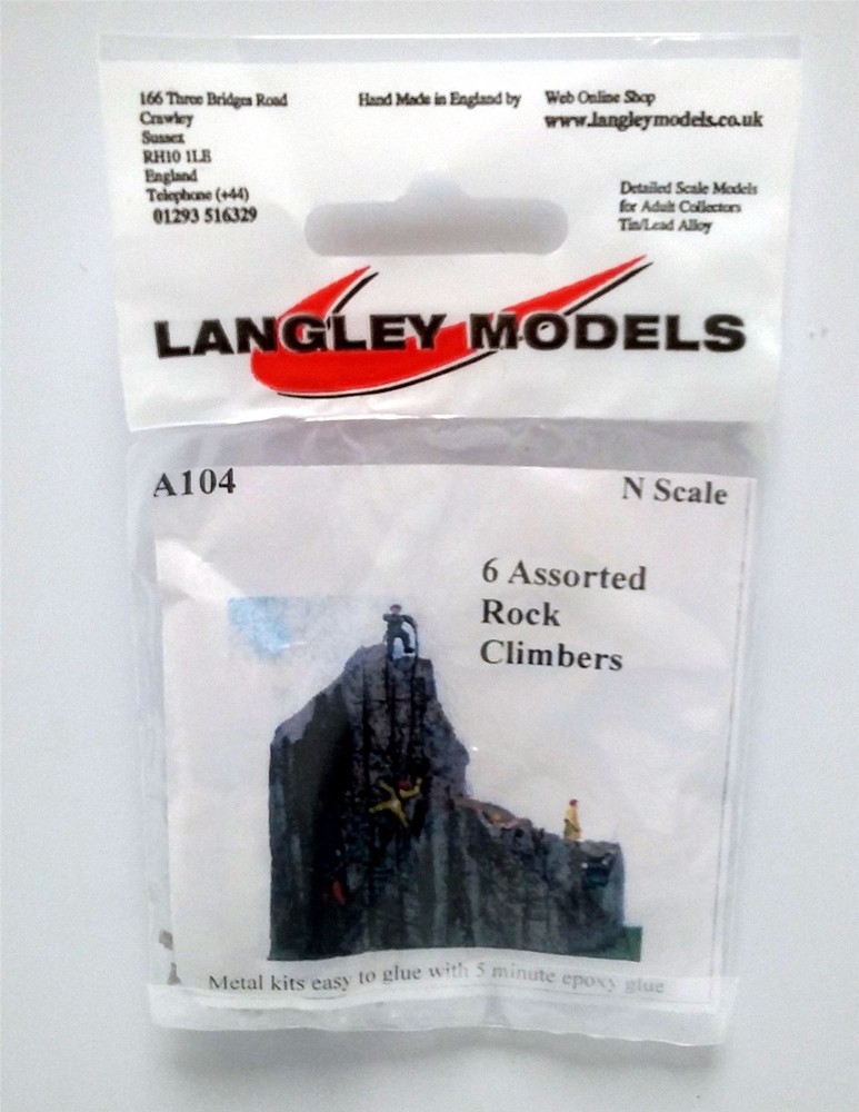 6 Assorted Rock Climbers N scale Langley A104