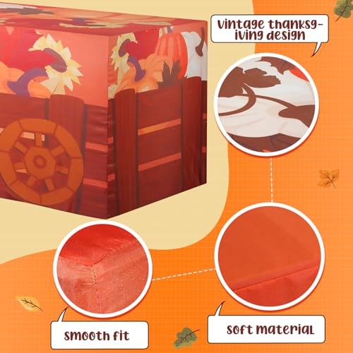 6FT Thanksgiving 72" x 30" (Rectangular) Orange-thanksgiving Pumpkin