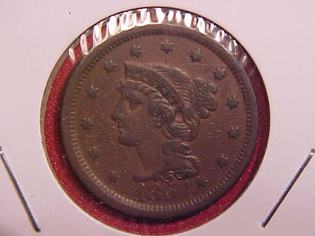 1854 LARGE CENT - VF - SEE PICS! - (X1372)