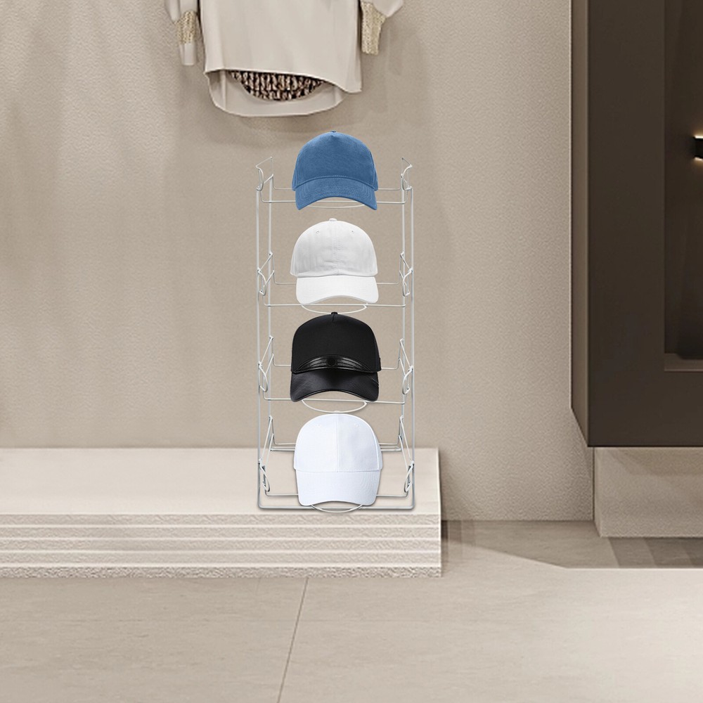 4-tier Hat Display Stand, Tabletop Hat Display Rack, Hat Display Rack for Retail