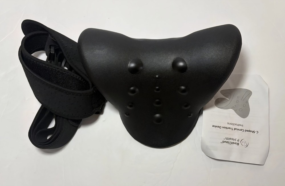 Restcloud C-Shaped Cervical Traction Device - Excellent Condition!! Black. New