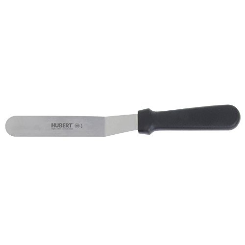 HUBERT® Offset Spatula with Black Plastic Handle Stainless Steel - 6"L Blade