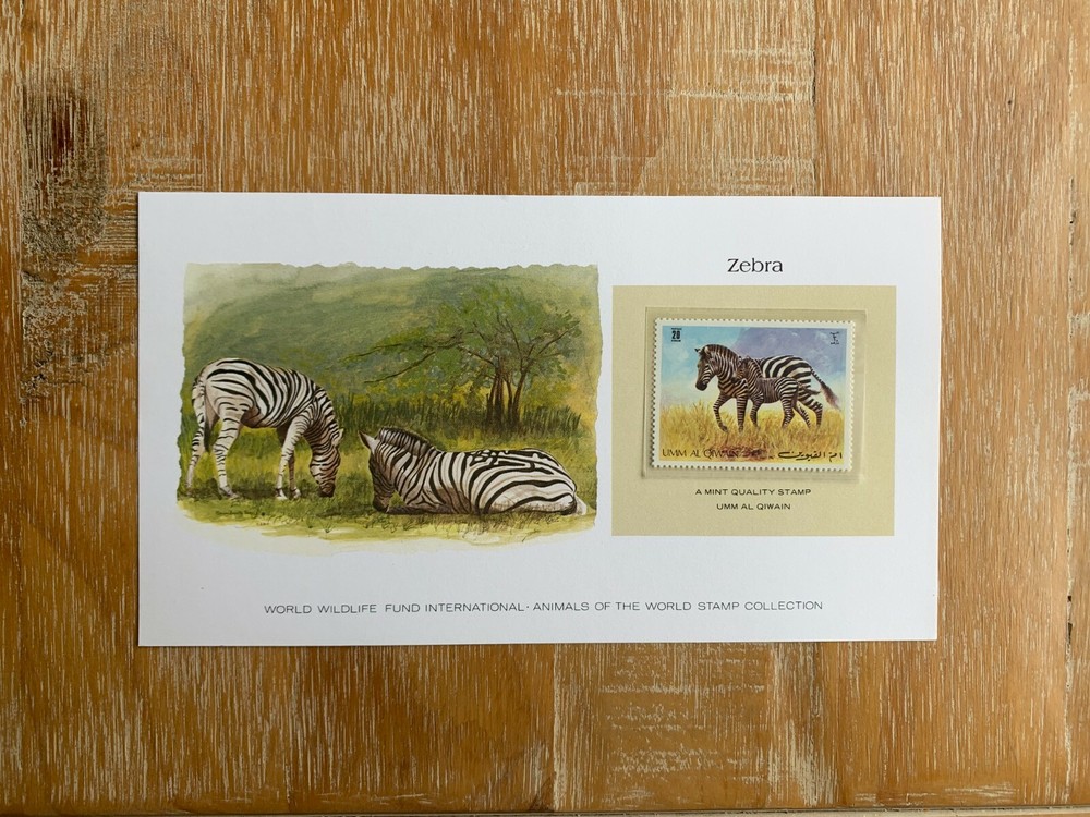 YEMEN 1971 CARD WWF ZEBRA