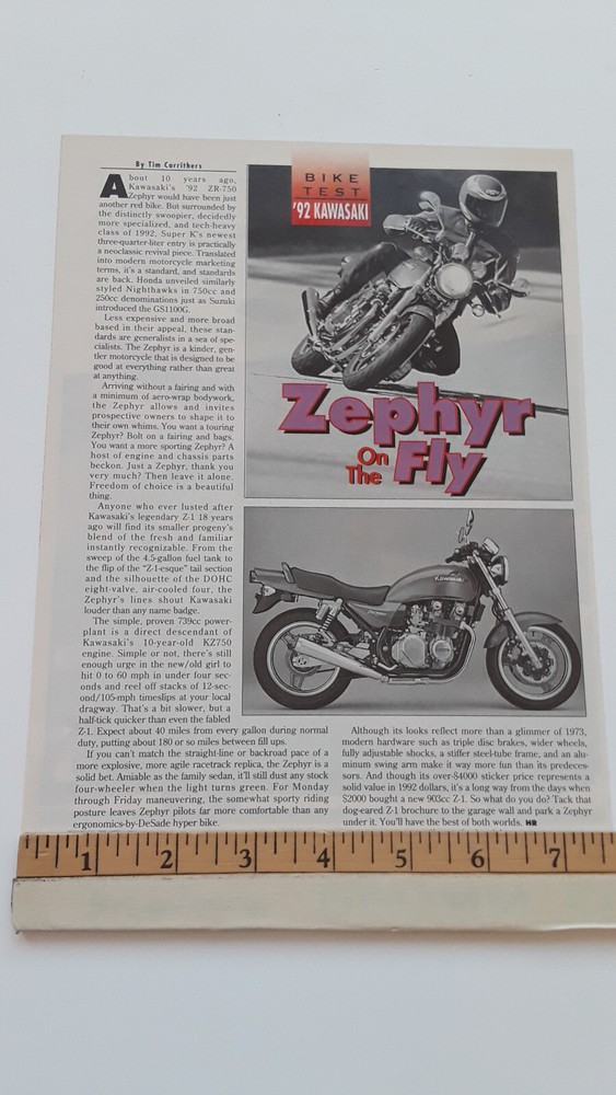 1992 KAWASAKI ZEPHYR ORIGINAL ARTICLE