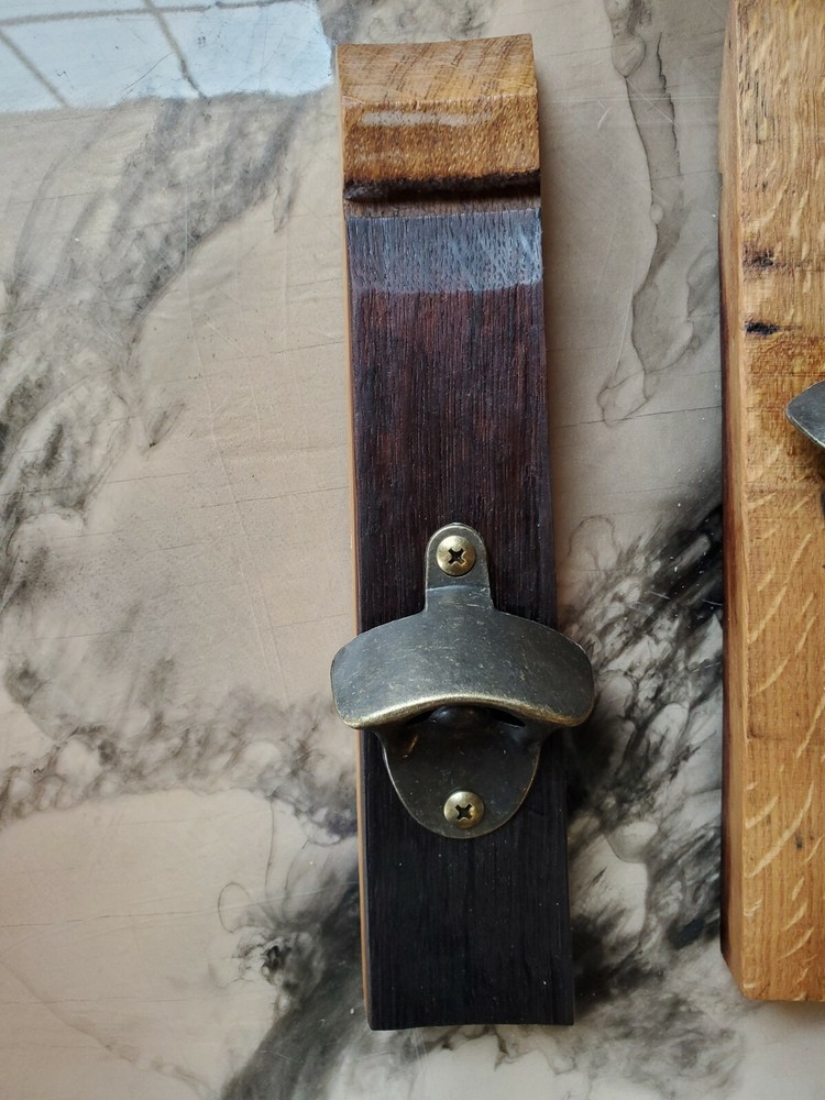 Oak Wine Barrel Bottle Opener