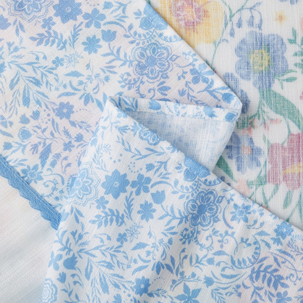 Flowering Frontier Fabric Tablecloth Multicolor 70" Round