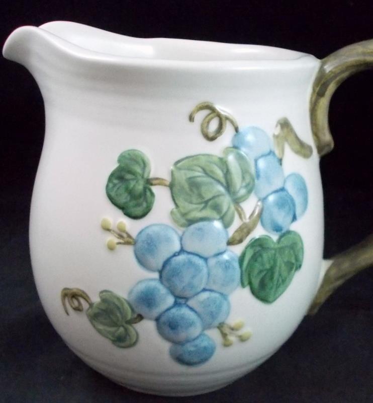 Metlox Sculptured Grape 32 Ounce Pitcher