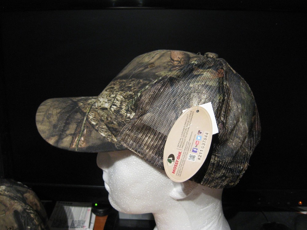Mossy Oak Camo Cap Mesh Panel Hunting Hat / Adjustable Closure / OSFM