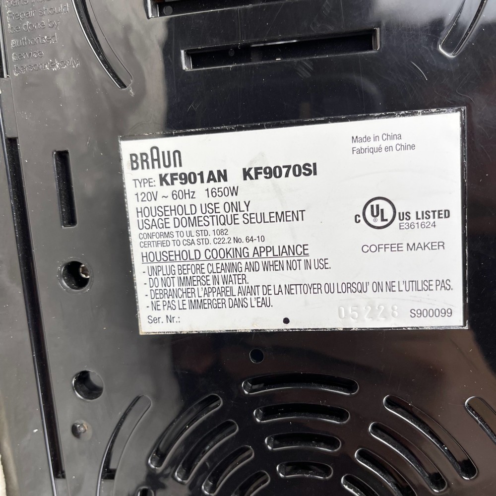 Braun MultiServe Coffee Maker KF901AN (Tested)