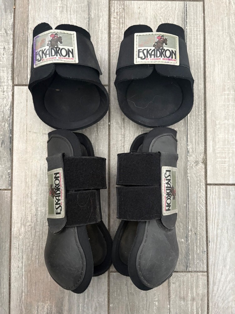 Eskadron Full Sized Black Open Front and Ankle Boots
