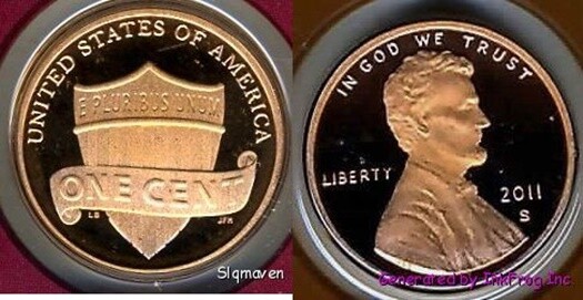 2011 S Union Shield Lincoln Cent Deep Cameo Gem Proof