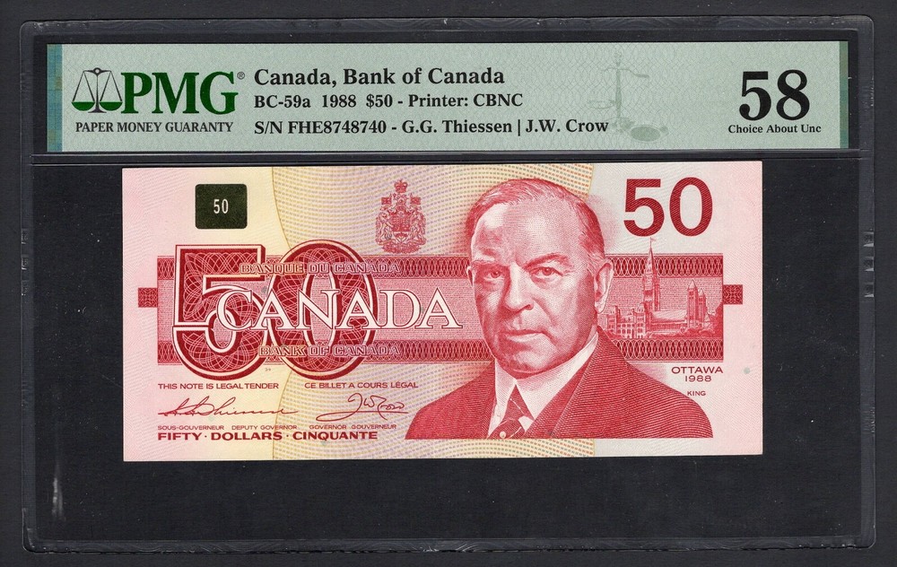 Canada 50 Dollars 1988 BC-59a About Uncirculated