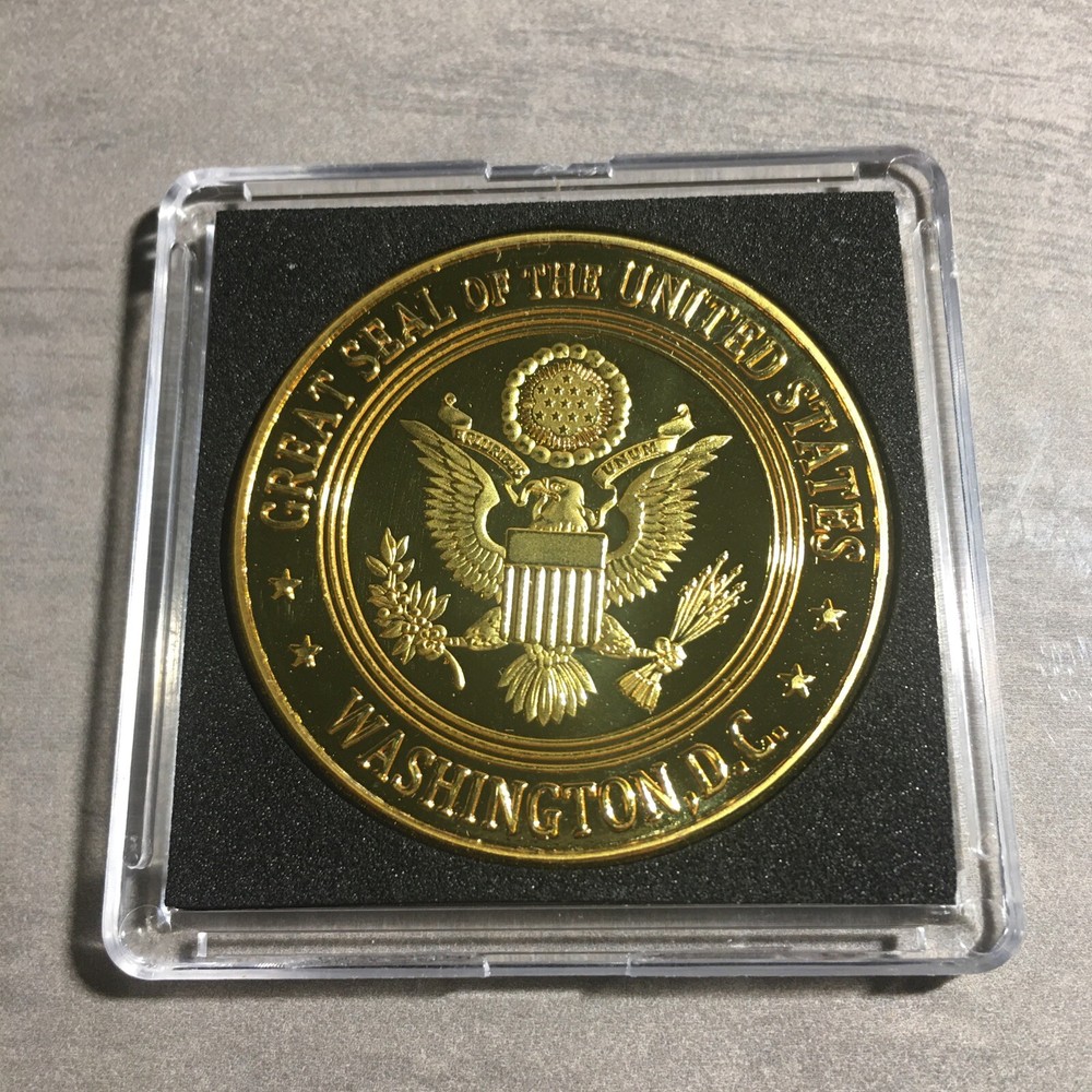 NEBRASKA State 1867 Seal Challenge Coin Colorized USA INCLUDES CASE!